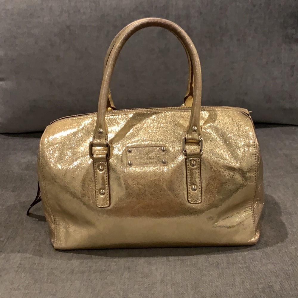 Kate Spade Gold Metallic Leather Purse
